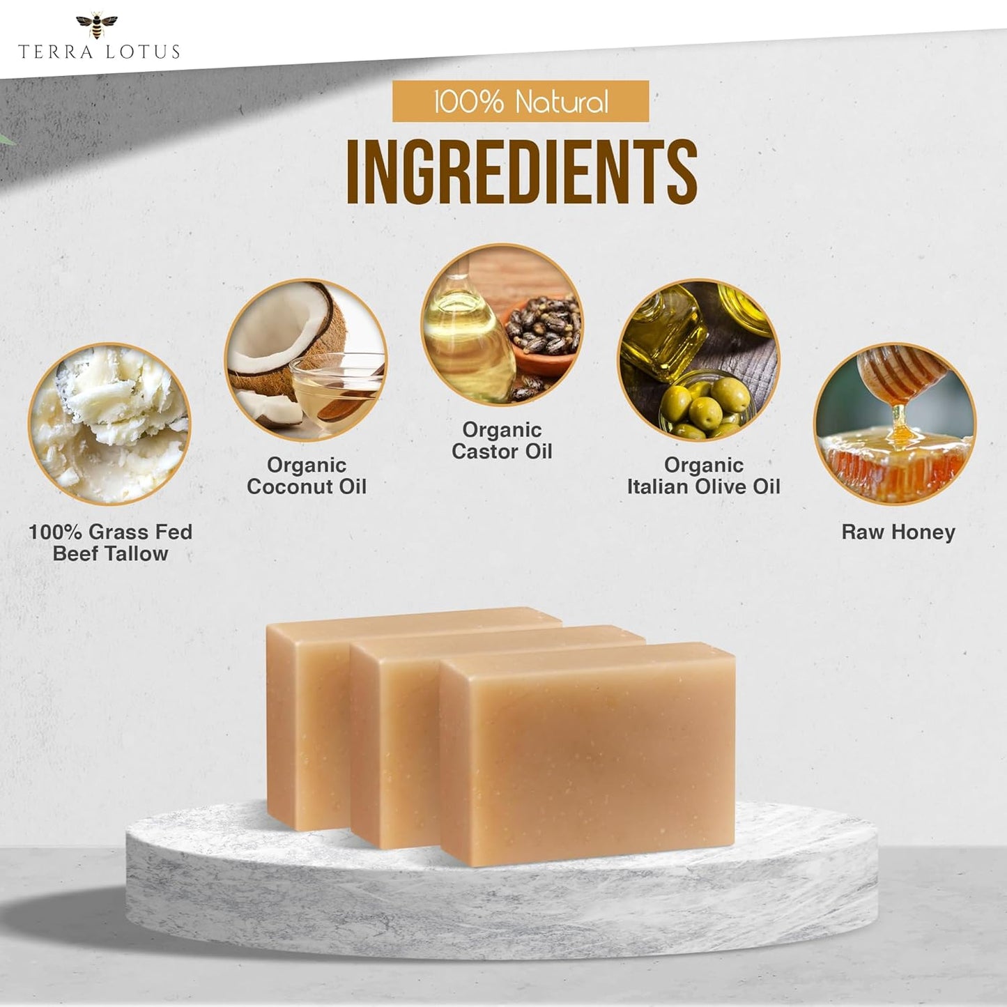 Organic Tallow Soap - 3 Pack