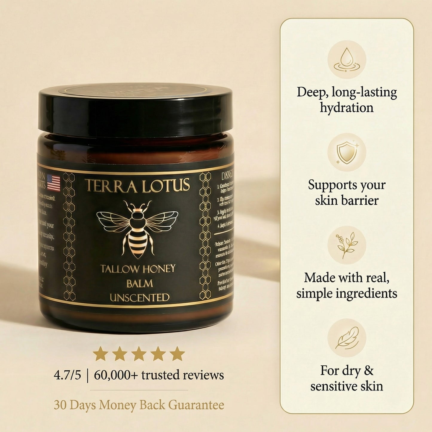 Organic Tallow Honey Balm