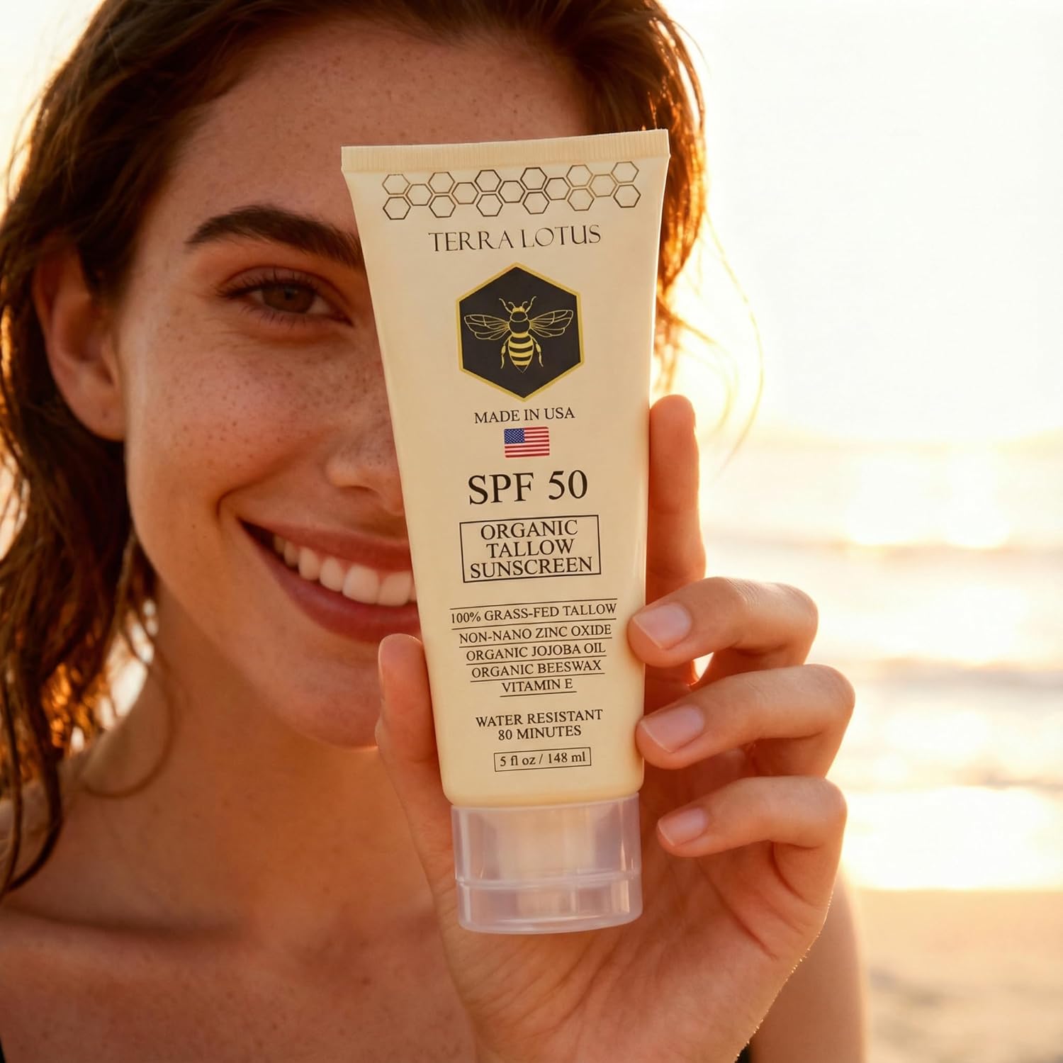 Organic Tallow Sunscreen 50 SPF - (5 Oz) – Terra Lotus