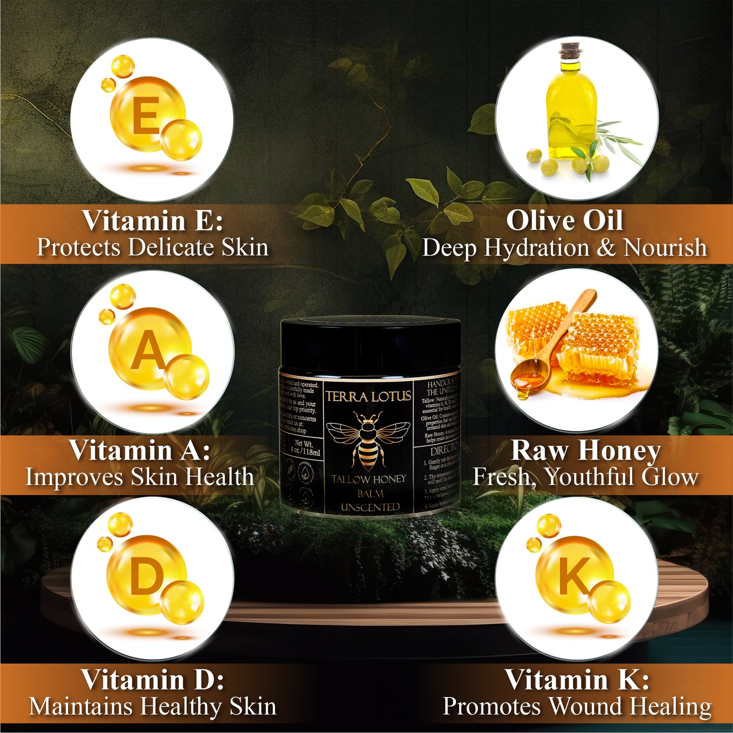 Honey Tallow Balm (4oz)