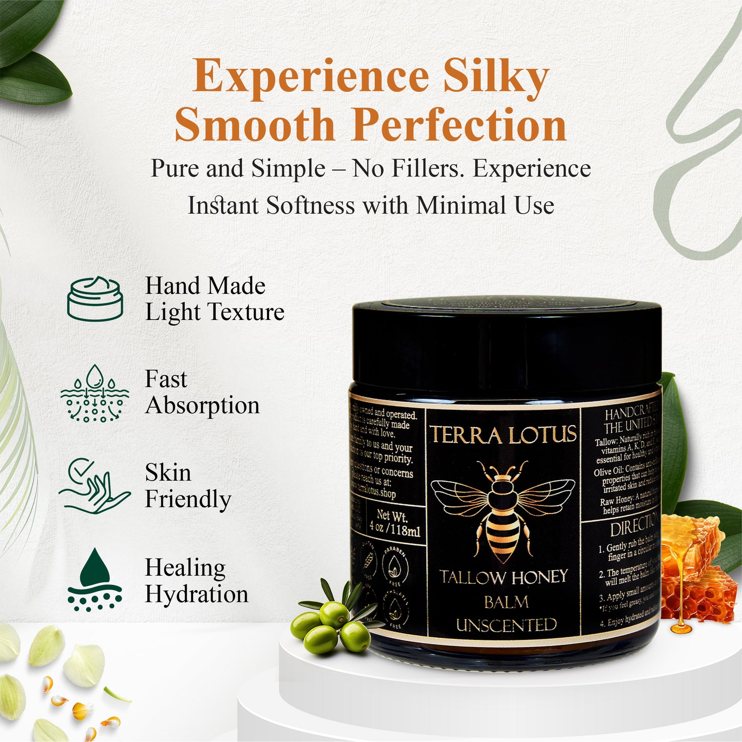 Honey Tallow Balm (4oz)