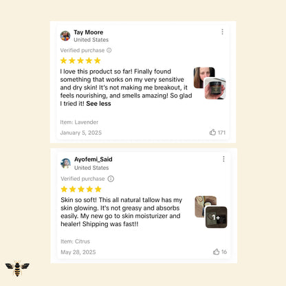 Organic Tallow Honey Balm