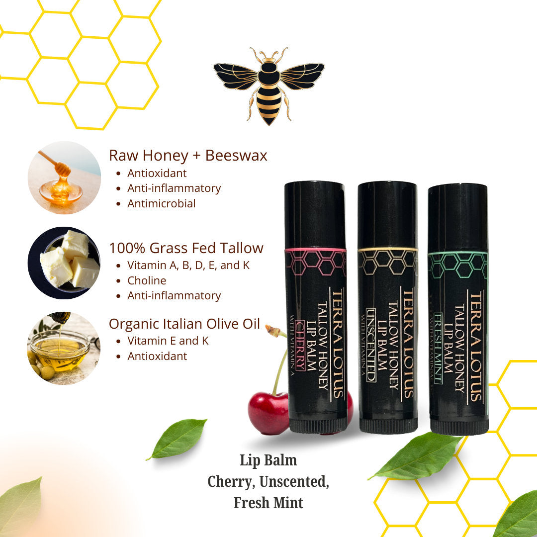 Honey Tallow Lip Balm, Variety Pack