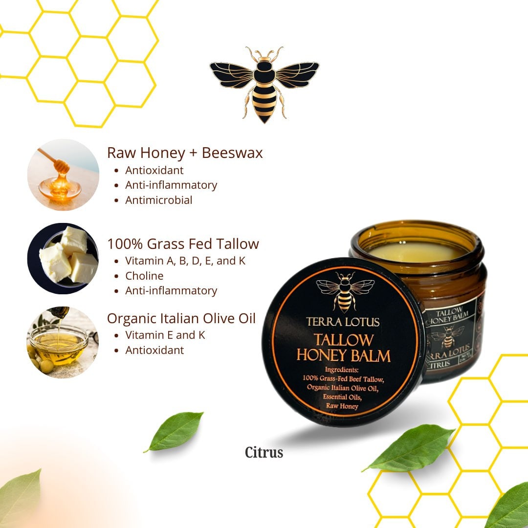 Terra Lotus Tallow Honey Balm Ingredients Terra Lotus Tallow Honey Balm Ingredients